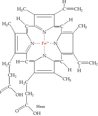 Gambar Struktur molekul hemoglobin7.3Sumber: OHChemistry: Matter and Its Changes, 2004
