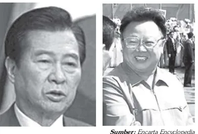 Gambar 3.7  Presiden Korea Utara dan Korea Selatan