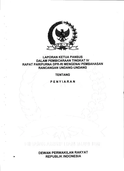 DEWAN PERWAKILAN RAKYAT REPUBLIK INDONESIA