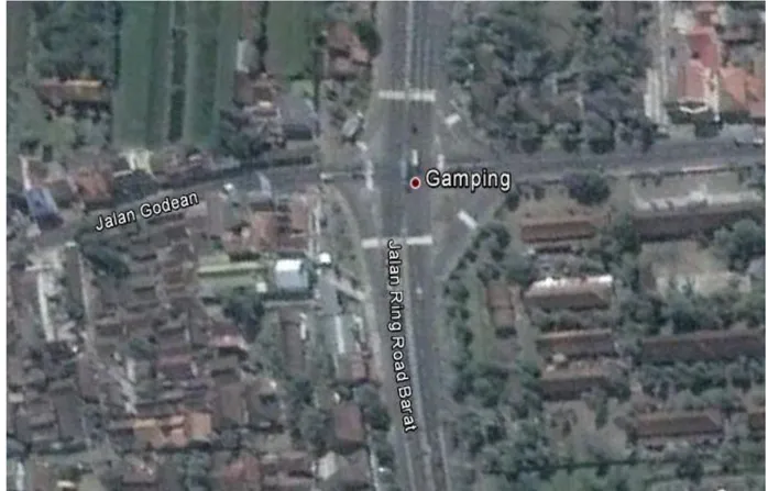 Gambar 1.1 Denah Lokasi Penelitian  (Sumber: www.GoogleEarth.com, 2012) 