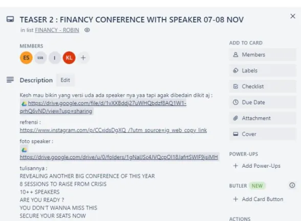 Gambar 3.1 Brief Teaser 2 Financy Conference With Speaker 7-8 Nov  (sumber: Alphaclass) 