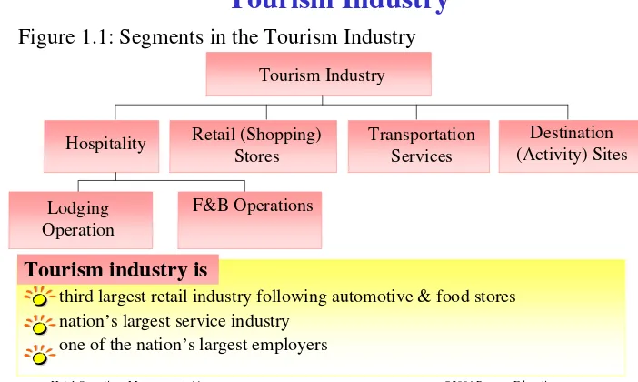Figure 1.1: Segments in the Tourism Industry