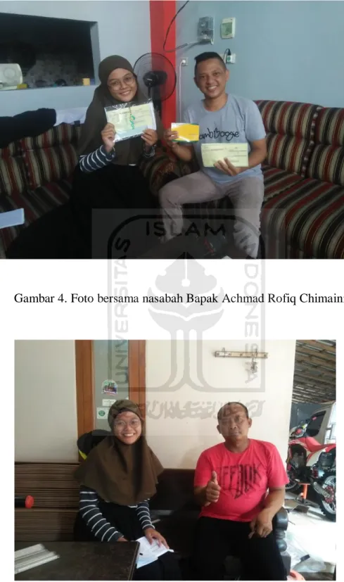 Gambar 4. Foto bersama nasabah Bapak Achmad Rofiq Chimaini 