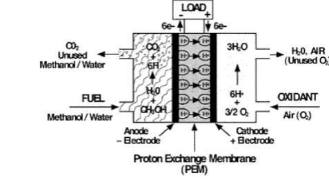 Gambar 12  Prinsip kerja DMFC (Marita 2011) 