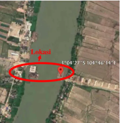 Gambar 2.1. Lokasi proyek Jembatan Ogan, Palembang   (Google Earth, 2018) 