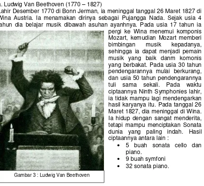 Gambar 3 : Ludwig Van Beethoven 