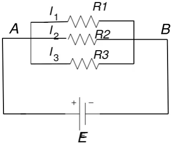 Gambar 2.2 : Rangkaian resistor secara paralel 