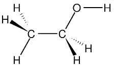 Gambar 2.9 Struktur dari molekul etanol ikatan tunggal 