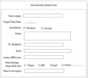 Gambar 10. Form Data Pelanggan 