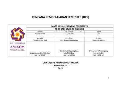 RENCANA PEMBELAJARAN SEMESTER (RPS)