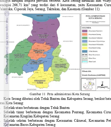Gambar 11  Peta administrasi Kota Serang 