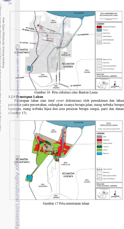 Gambar 16  Peta sirkulasi situs Banten Lama 