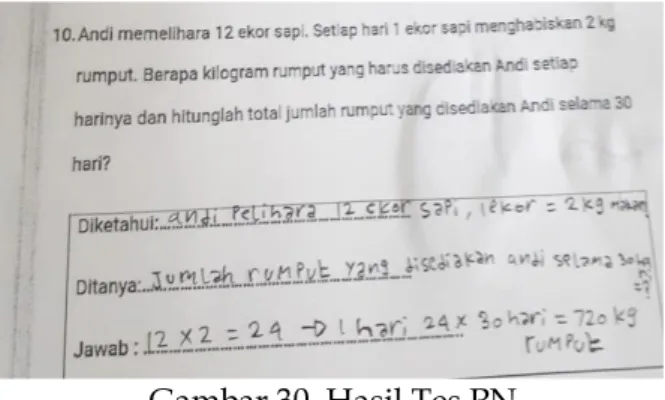 Gambar 30. Hasil Tes PN 
