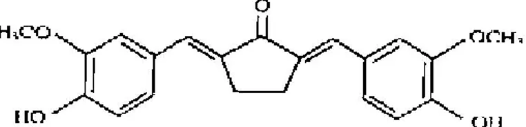 Gambar 3. Struktur kimia senyawa PGV-0 (Sardjiman, 2000). 