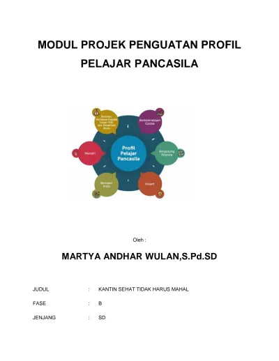 MODUL PROJEK PENGUATAN PROFIL PELAJAR PANCASILA