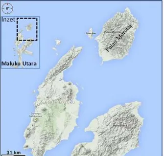 Gambar 3. Peta Pulau Morotai (lokasi penelitian)