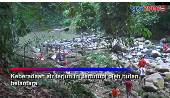 Gambar 3.9 Visual Editing Sekitar Air Terjun Blang Kolam