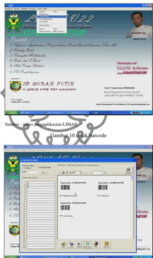 Gambar 9 menu cetak 