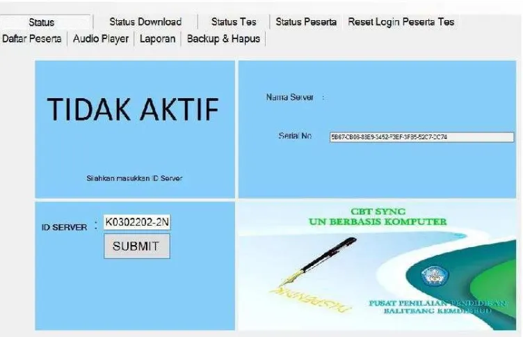 Gambar 11. Tampilan aplikasi UNBKsync aktif 