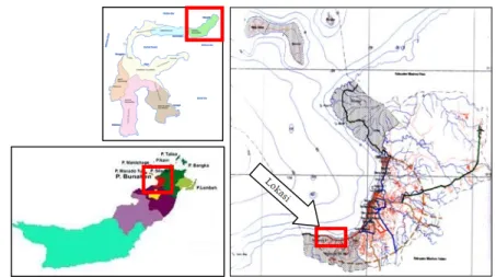 Gambar 1.1. Lokasi Kawasan pada peta Kota Manado.  Sumber : RTRW Kota Manado 2006 – 2016.