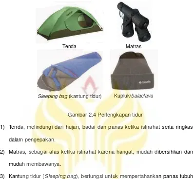 Gambar 2.4 Perlengkapan tidur 