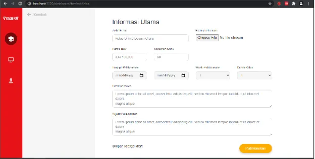 Gambar 3.3 Halaman Dashboard  