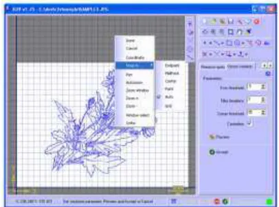 Gambar 4.1.  Raster, geometri dan displai toolpath.