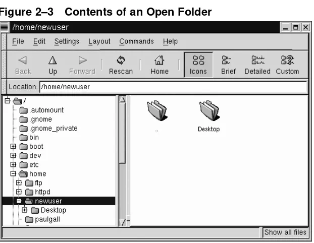Figure 2–3Contents of an Open Folder