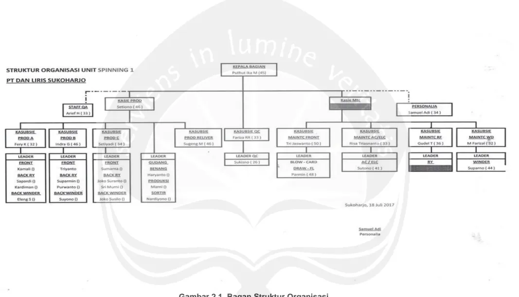 Gambar 2.1. Bagan Struktur Organisasi