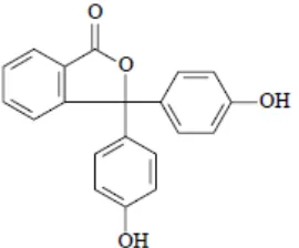 Gambar 1.  Struktur kimia fenolftalein 