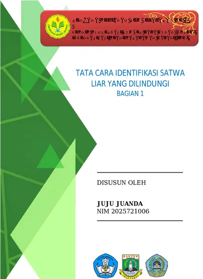 TATA CARA IDENTIFIKASI SATWA LIAR YANG DILINDUNGI