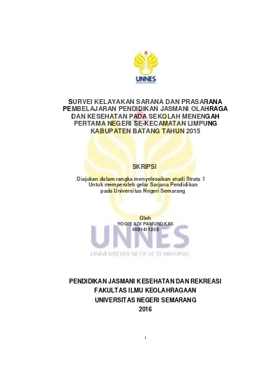 SURVEI KELAYAKAN SARANA DAN PRASARANA PEMBELAJARAN PENDIDIKAN JASMANI ...