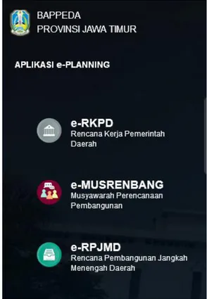 Gambar 4. Menu e-Planning Jatim a. e-RKPD