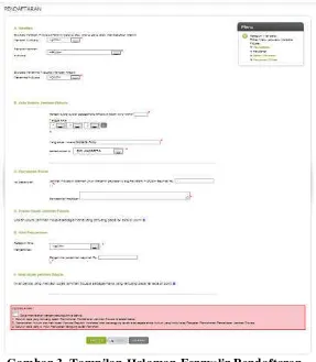 Gambar 3. Tampilan Halaman Formulir Pendaftaran
