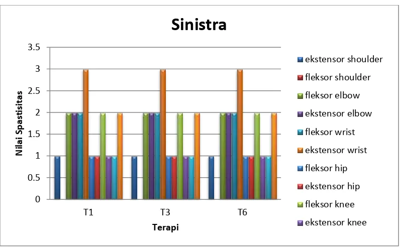 Grafik 1 Hasil Pengukuran Spastisitas Dextra 