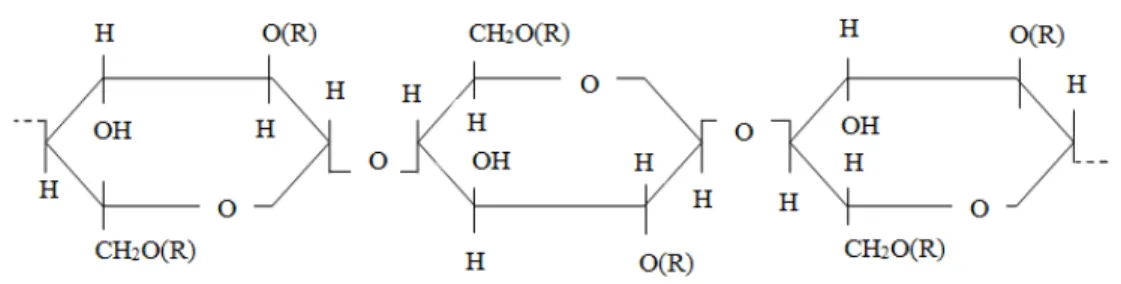 Gambar 1. Struktur carboxy methyl cellulose  
