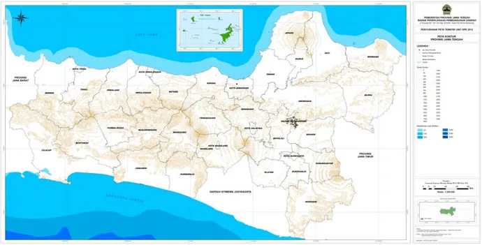 Gambar 2.3. Peta Kontur Provinsi Jawa Tengah 2.1.1.4. Geologi 