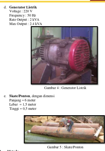 Gambar 4 : Generator Listrik 
