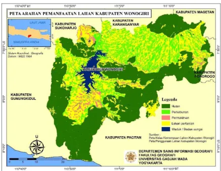 Gambar 3. Peta Arahan Pemanfaatan Lahan Kabupaten Wonogiri 
