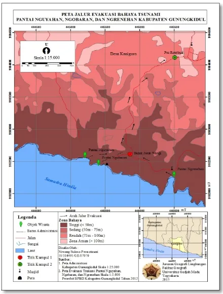 Gambar 1.1 Peta Jalur Evakuasi Tsunami 
