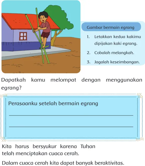 Gambar bermain egrang