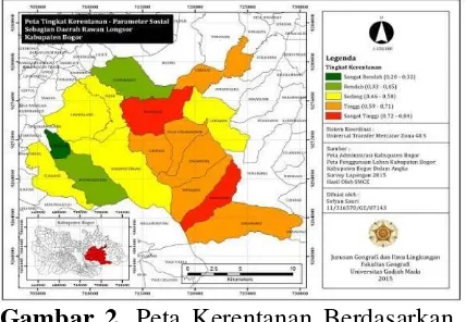 Gambar 3. Peta Kerentanan Berdasarkan Parameter Ekonomi 