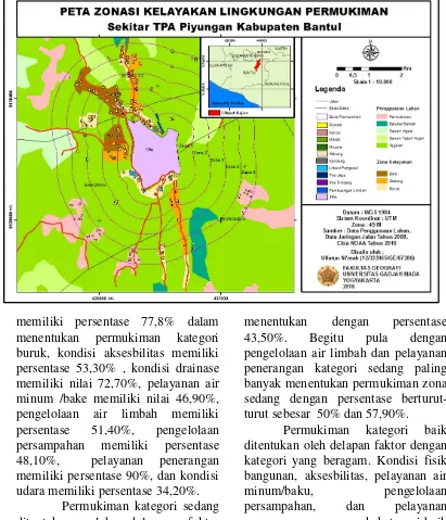 Gambar 3. Peta Zonai Kelayakan Lingkungan Permukiman 