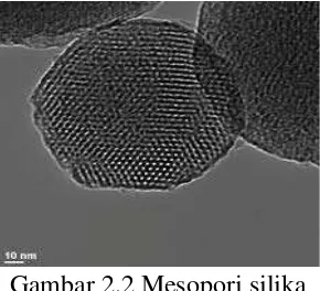 Gambar 2.2 Mesopori silika 