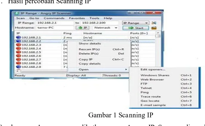Gambar 1 Scanning IP 