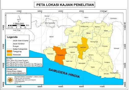 Gambar 1. Peta Lokasi Kajian Penelitian 