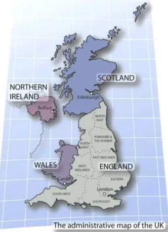 Gambar 1. Peta Administratif Inggris [8]. 