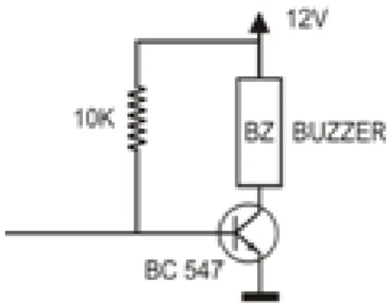 Gambar 2.3 gambar rangkaian Buzzer 