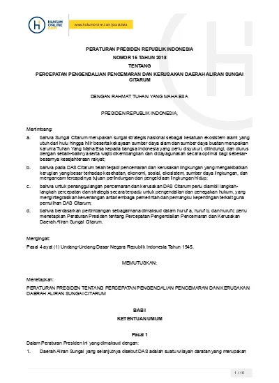 PERATURAN PRESIDEN REPUBLIK INDONESIA NOMOR 15 TAHUN 2018 TENTANG ...