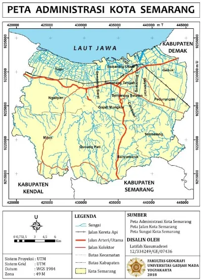 Gambar 1. Peta Administrasi Kota Semarang  